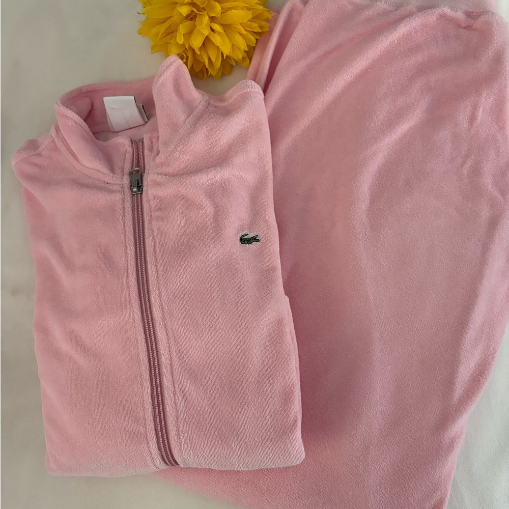 Lacoste Soft Pink Fleece Jacket - Picture 3 of 5